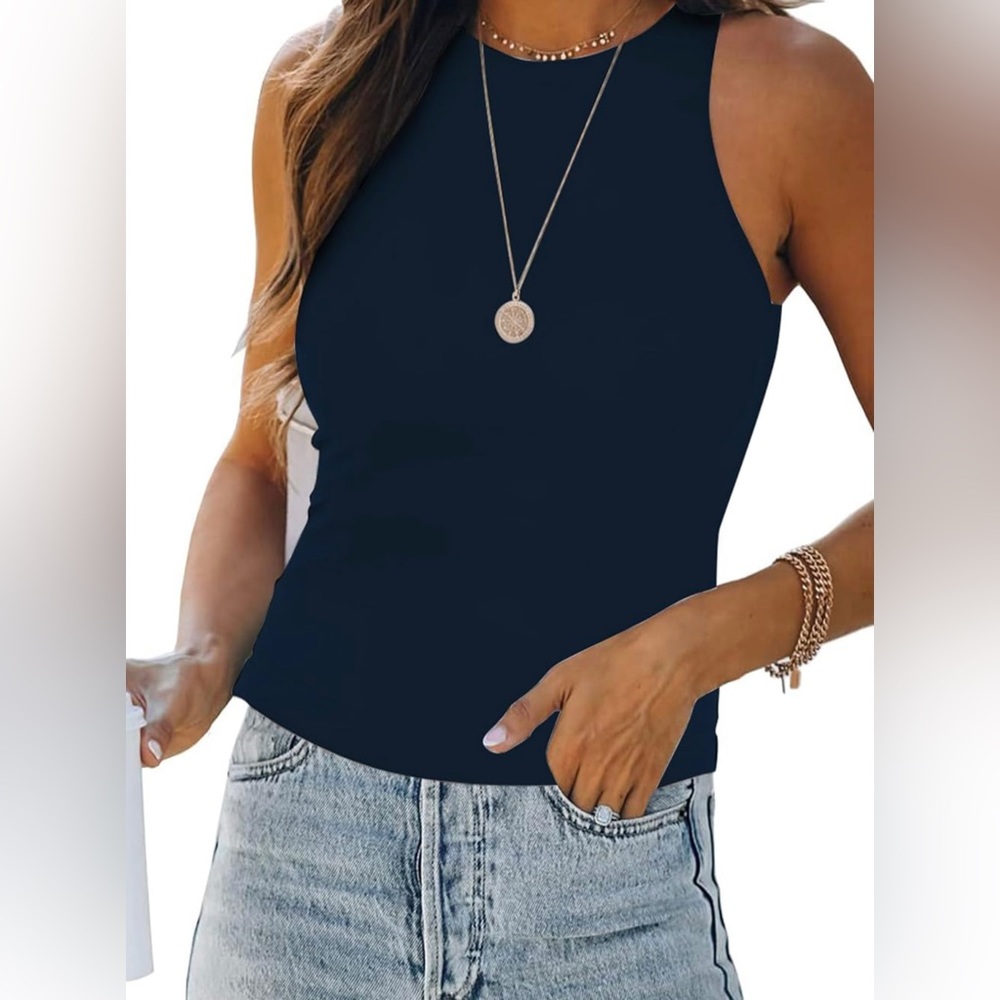 Nwt KEEPBEAUTY Womens Halter Top Sexy High Neck Fitted Top (nov17)